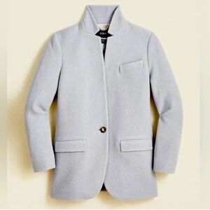 J.Crew Grey Blue Leighton Blazer Jacket in Italian Boiled Wool ~ NWT